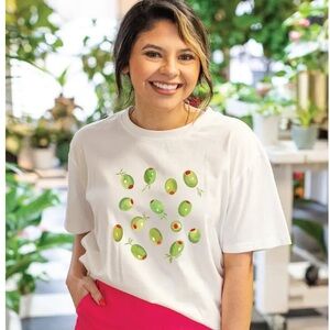 Olive Graphic Short Sleeve White T-Shirt